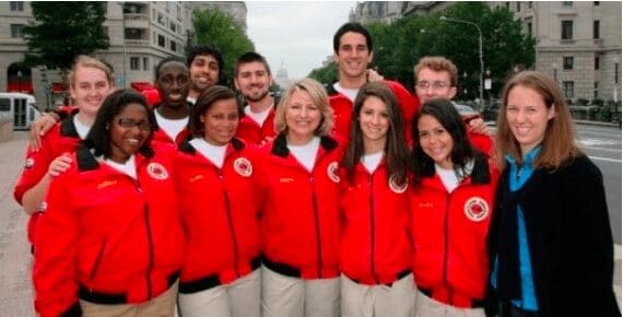 Daniel Alter and others at the City Year opening day in September 2009