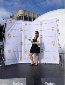 Claudia Savvedra at the Forbes Under 30 Summit